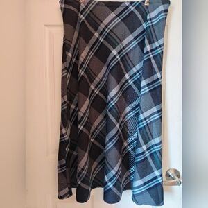 Croft & Borrow Plaid Midi Skirt